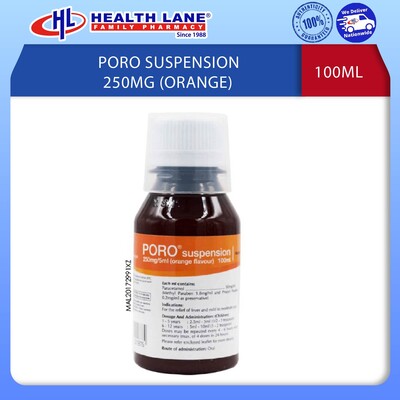 PORO SUSPENSION 250MG 100ML (OREN)